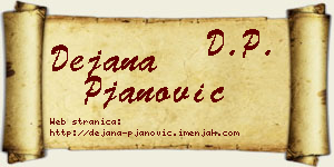 Dejana Pjanović vizit kartica